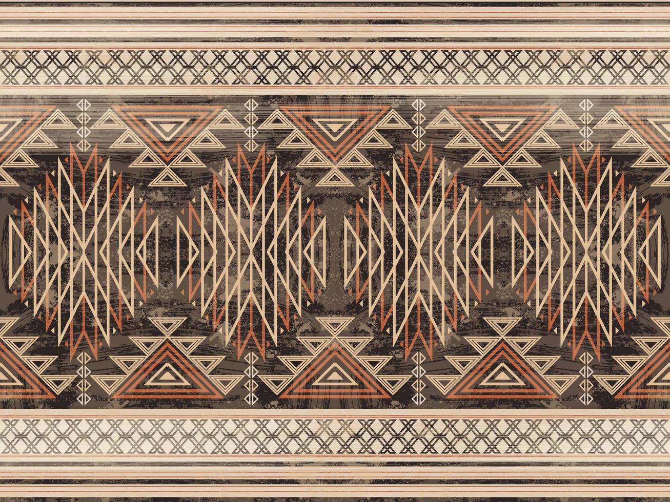 Native american indian ornament pattern geometric ethnic textile texture tribal aztec pattern navajo mexican fabric seamless Vector decoration fashion