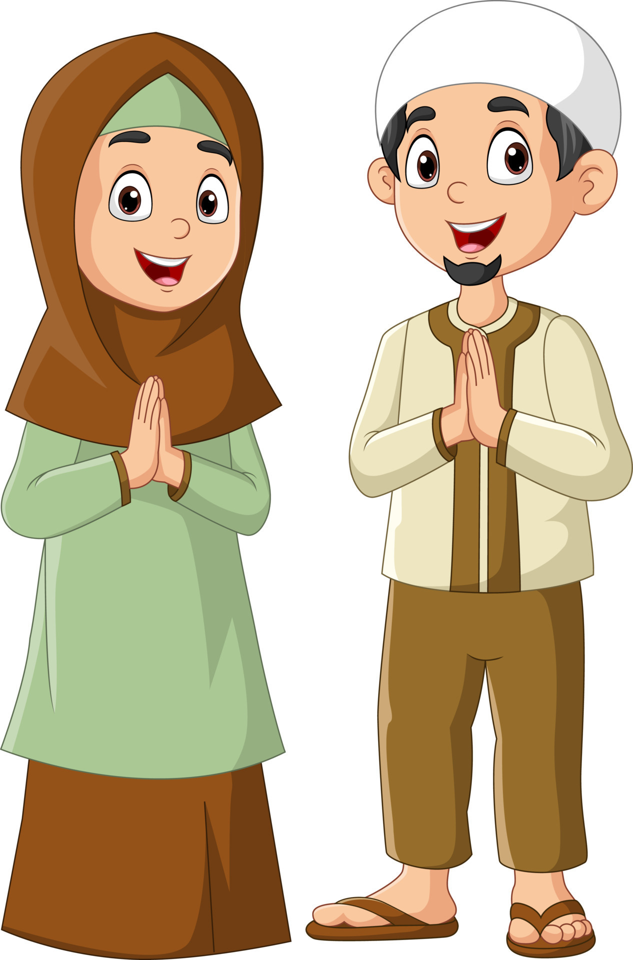 Happy muslim man and woman cartoon 8916479 Vector Art at Vecteezy Happy muslim man and woman cartoon 8916479 Vector Art at Vecteezy