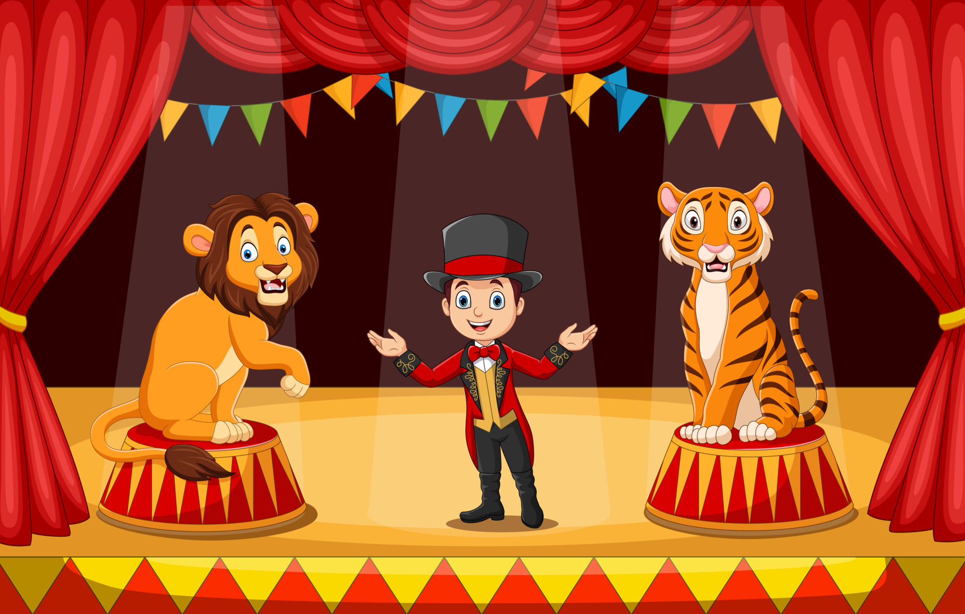 cartoon circus animals