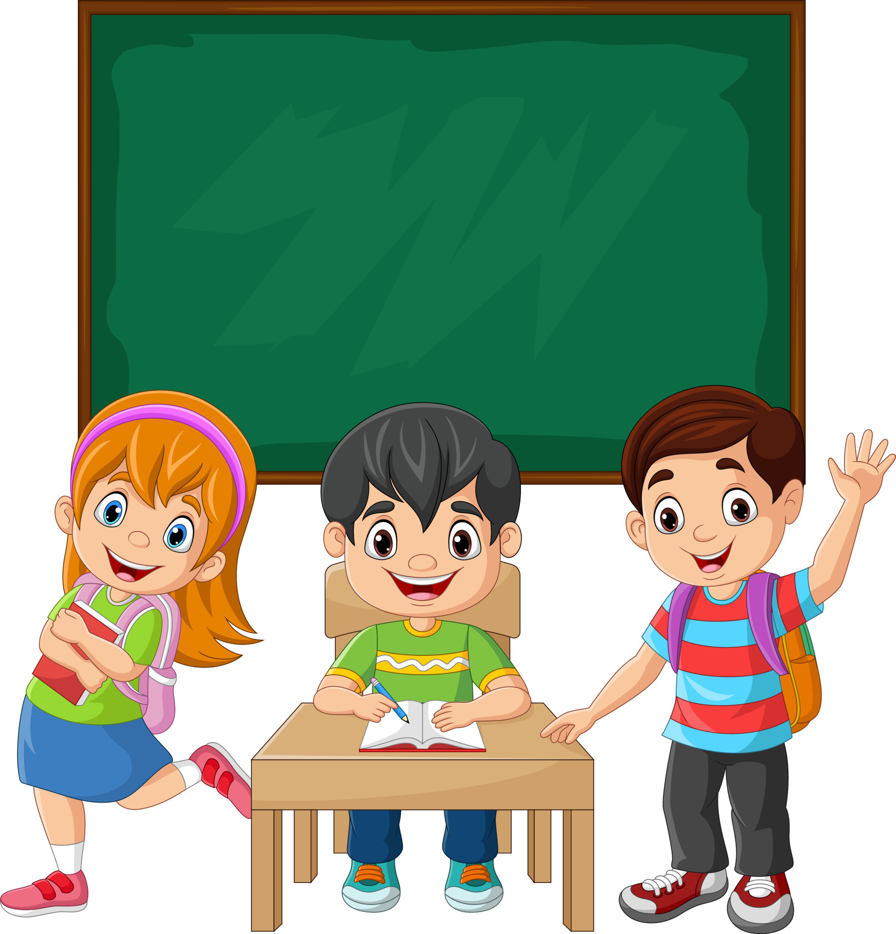 Cartoon school children in the classroom 8916702 Vector Art at Vecteezy