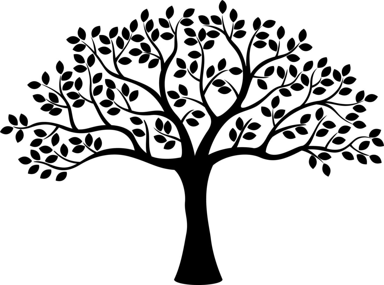 Tree silhouette isolated vector