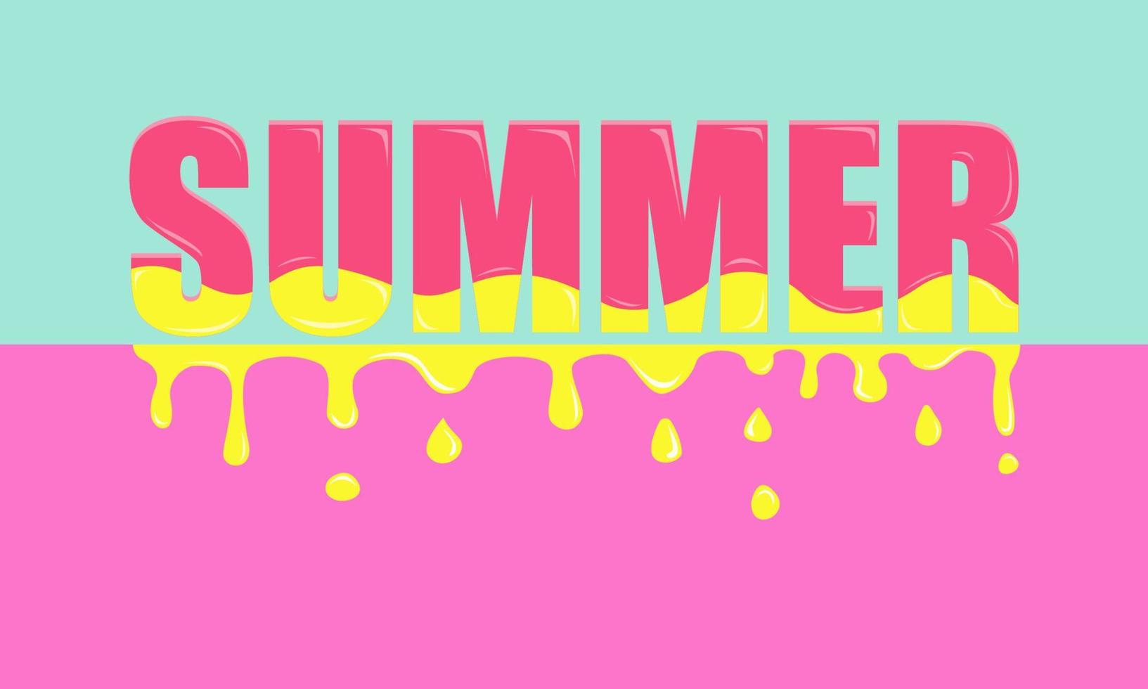 verano - pancarta colorida. ilustración vectorial de diseño. vector