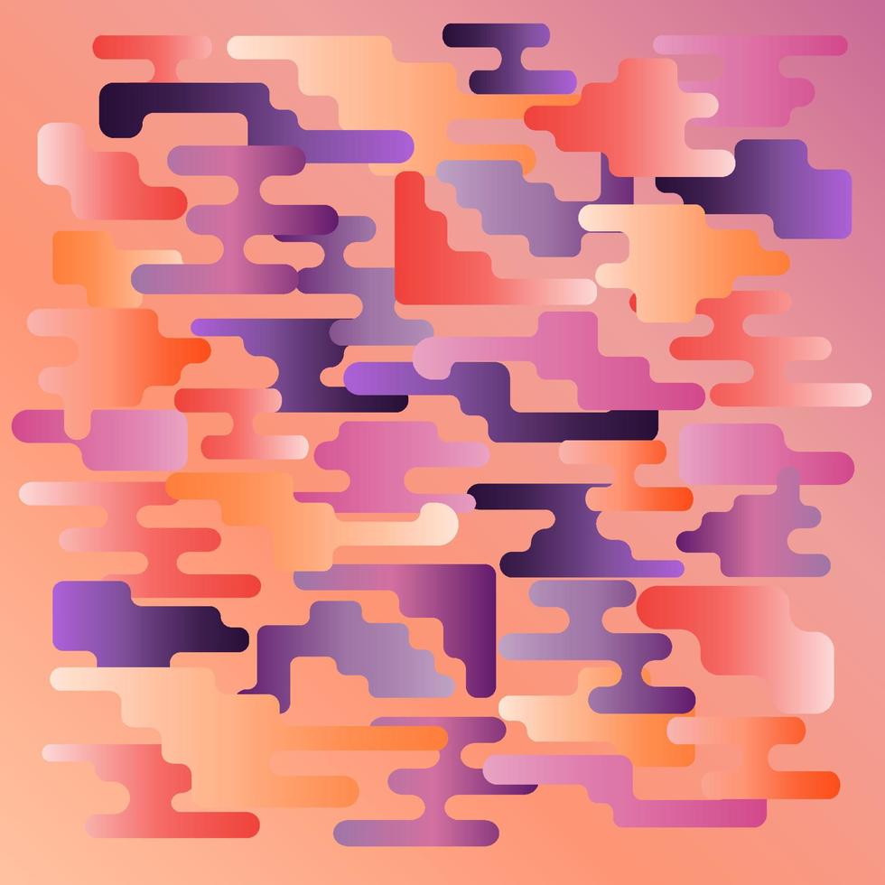 diseño de fondo dinámico plano abstracto. movimiento de formas geométricas coloridas simples. vector