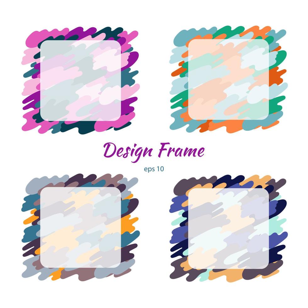 Frame Colorful camouflage and texture. Vector design.