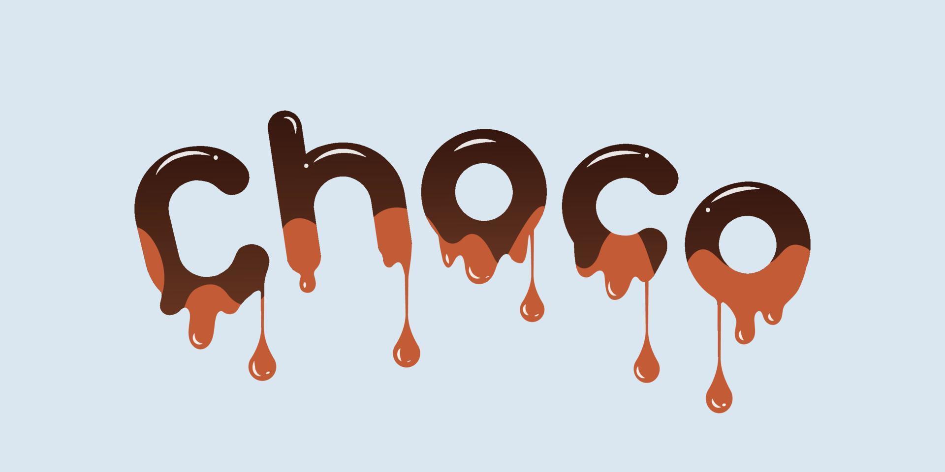 choco - pancarta de chocolate. ilustración vectorial de diseño. vector