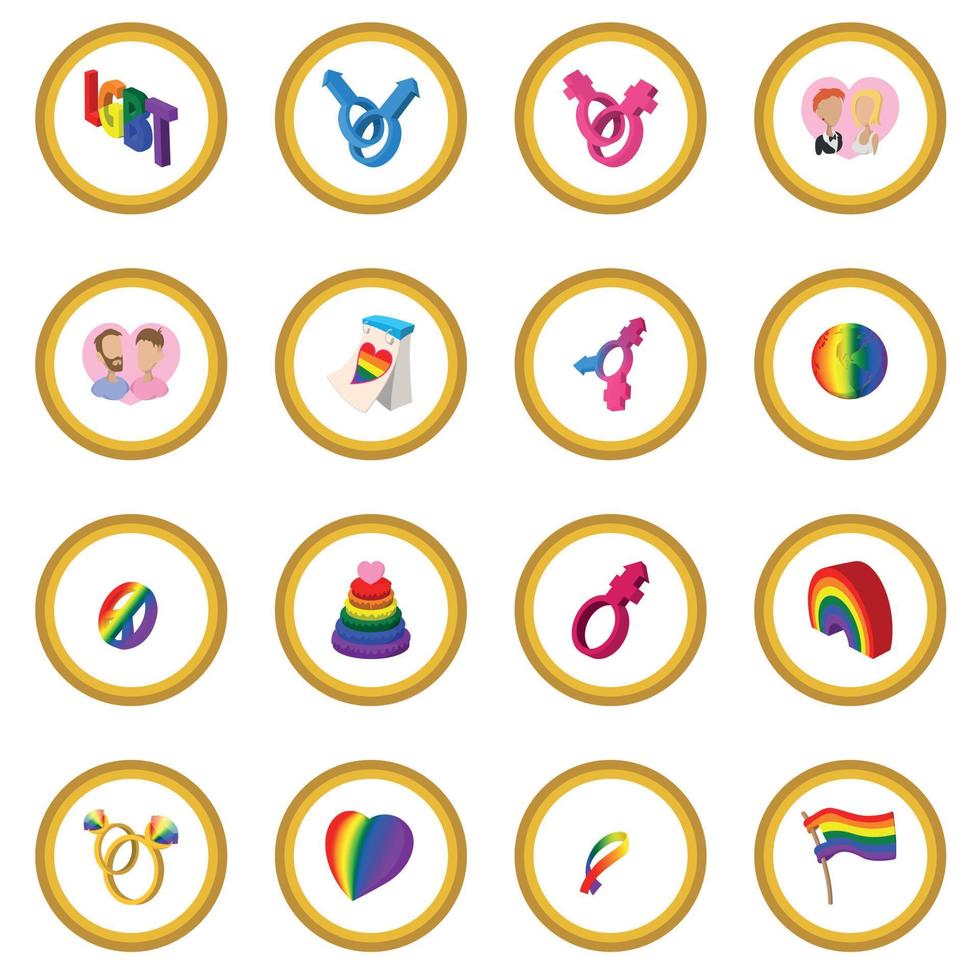 Gays cartoon icon circle vector