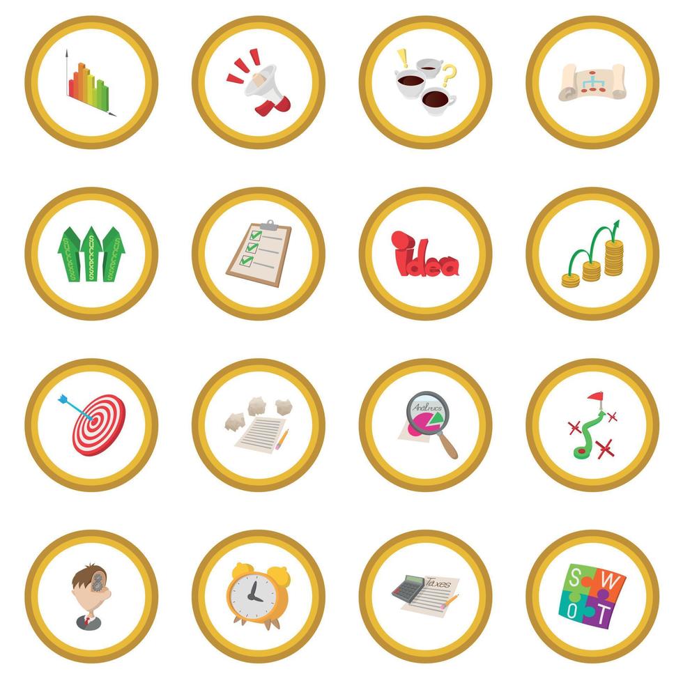 Business planning icon circle vector