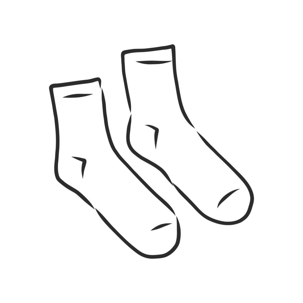 dibujo vectorial de calcetines vector