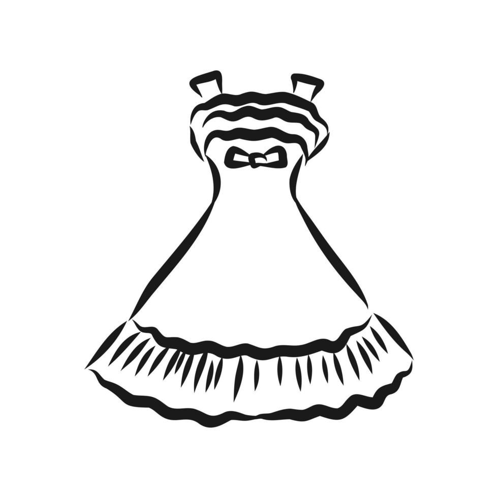 vestido de dibujo vectorial vector