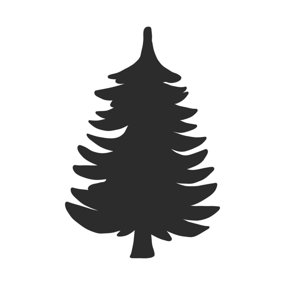 bosquejo del vector del árbol de navidad