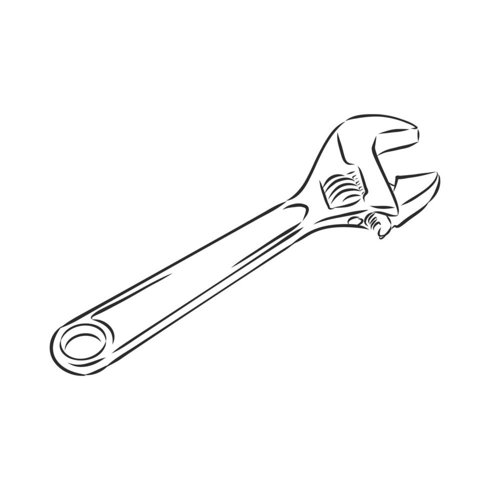 wrench vector sketch