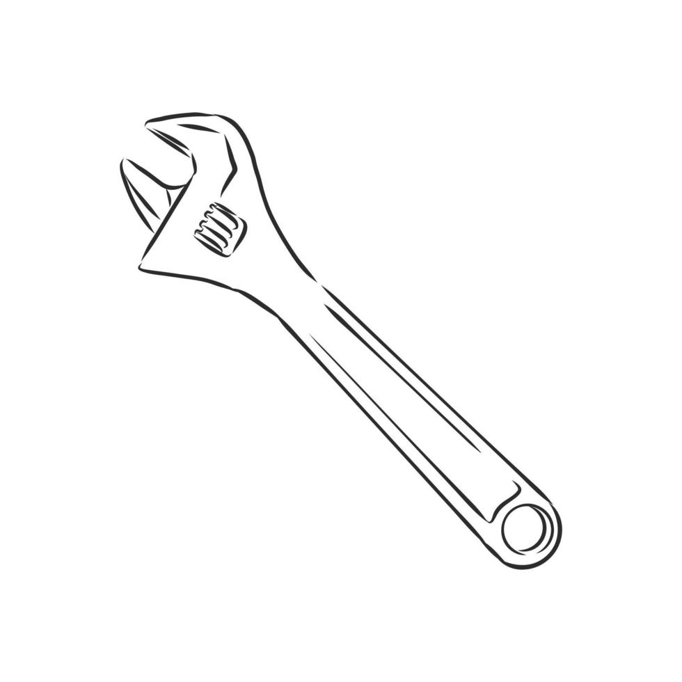 wrench vector sketch