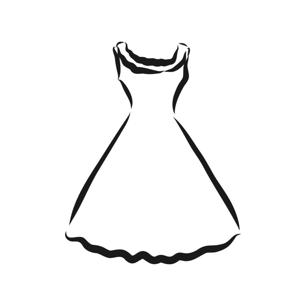 vestido de dibujo vectorial vector