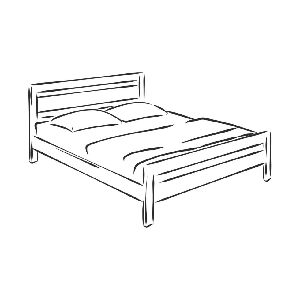 bosquejo del vector de la cama