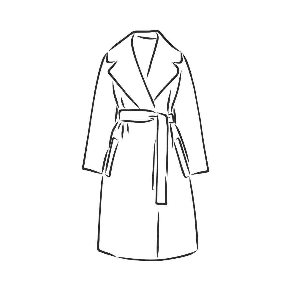 winter coat jacket vector sketch 8917326 Vector Art at Vecteezy