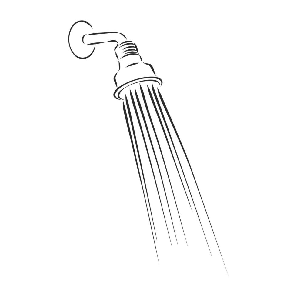 shower vector sketch