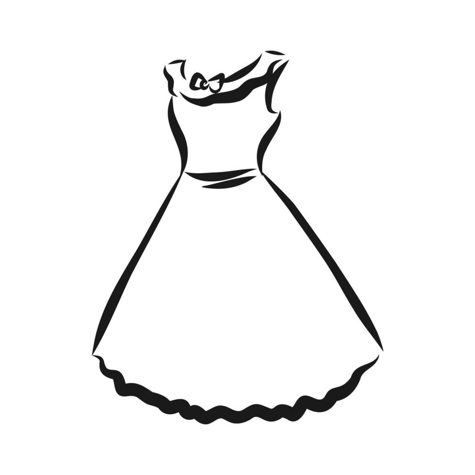 vestido de dibujo vectorial vector