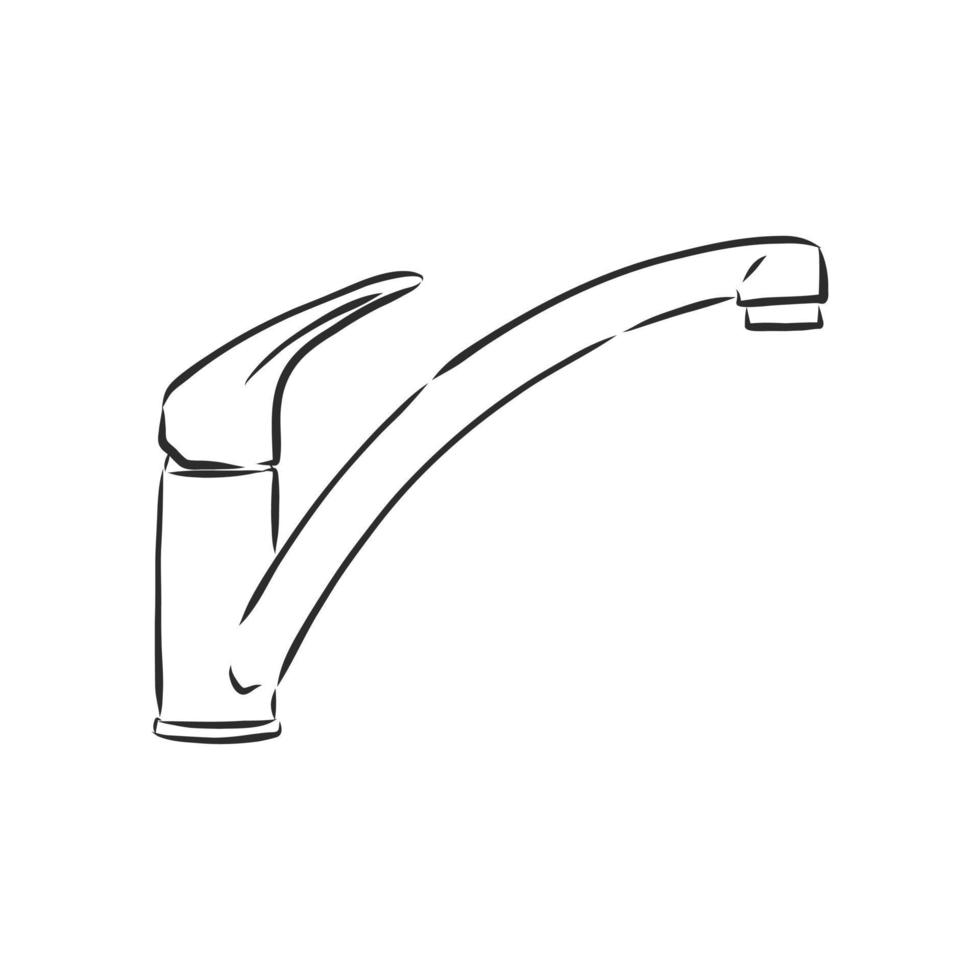 water faucet vector sketch
