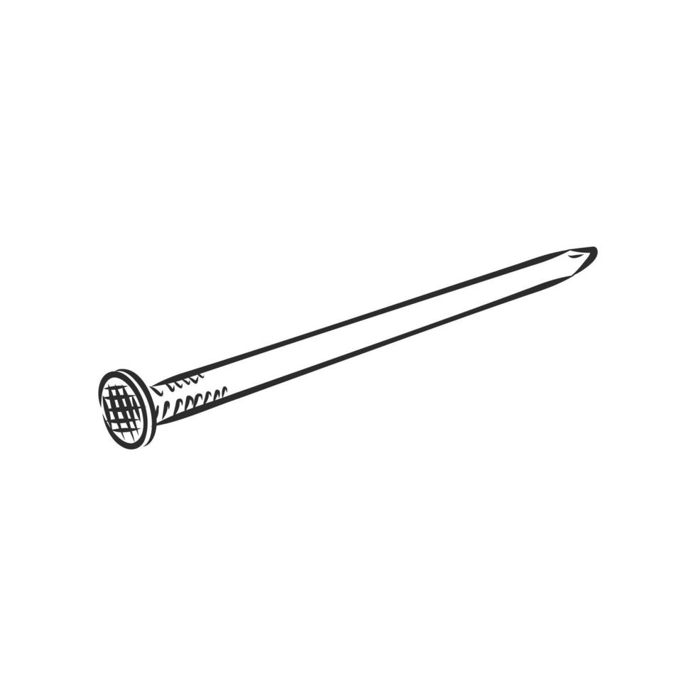 iron nail vector sketch