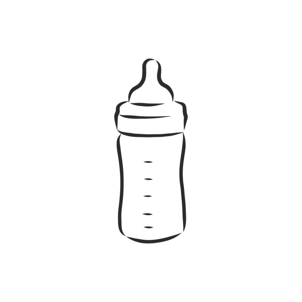 baby bottle vector sketch