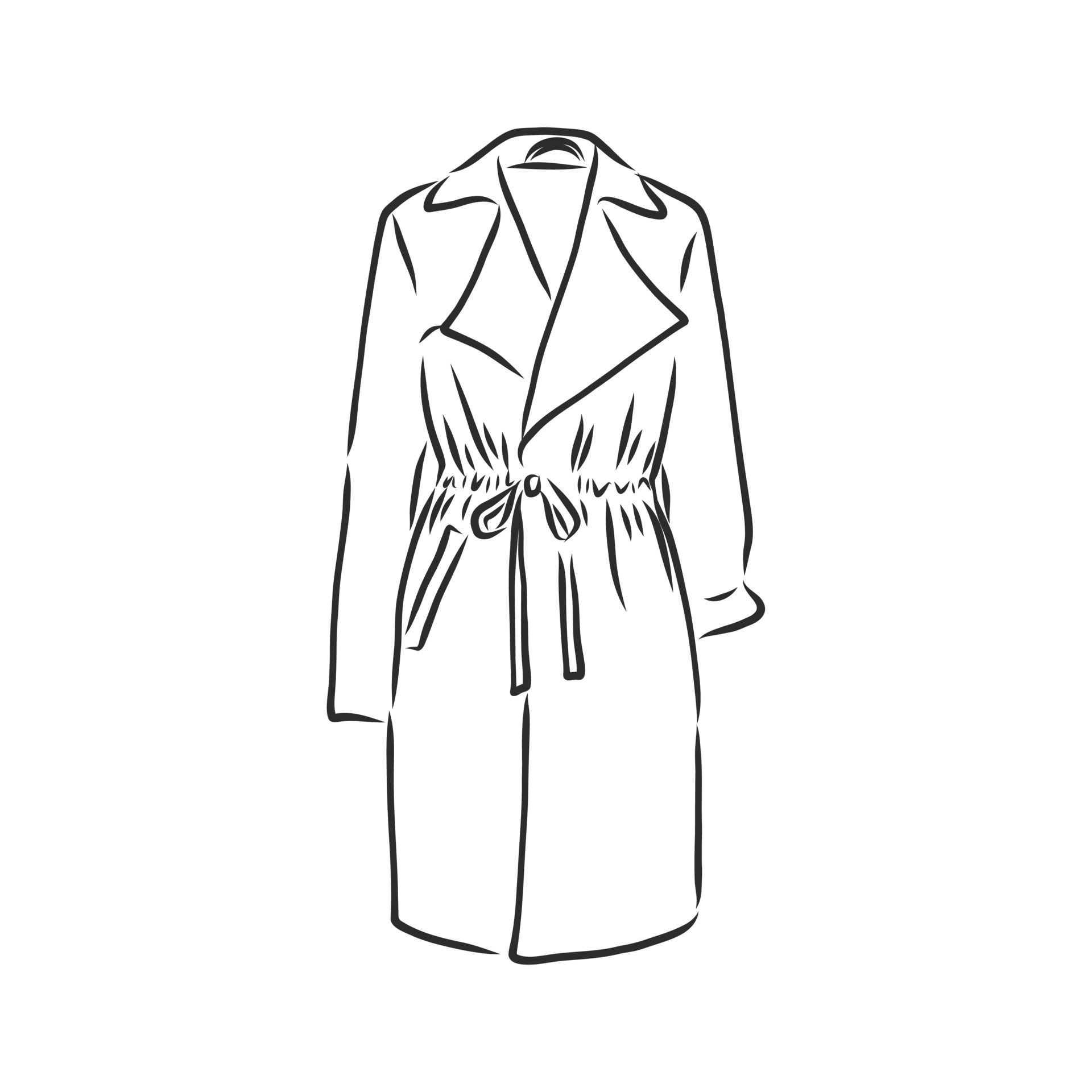 winter coat jacket vector sketch 8917480 Vector Art at Vecteezy