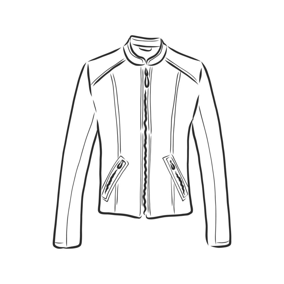 leather jacket vector sketch