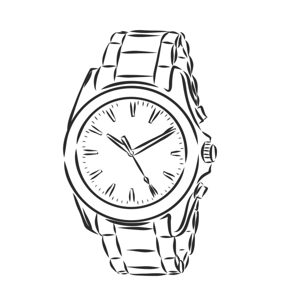 dibujo vectorial de reloj de pulsera vector