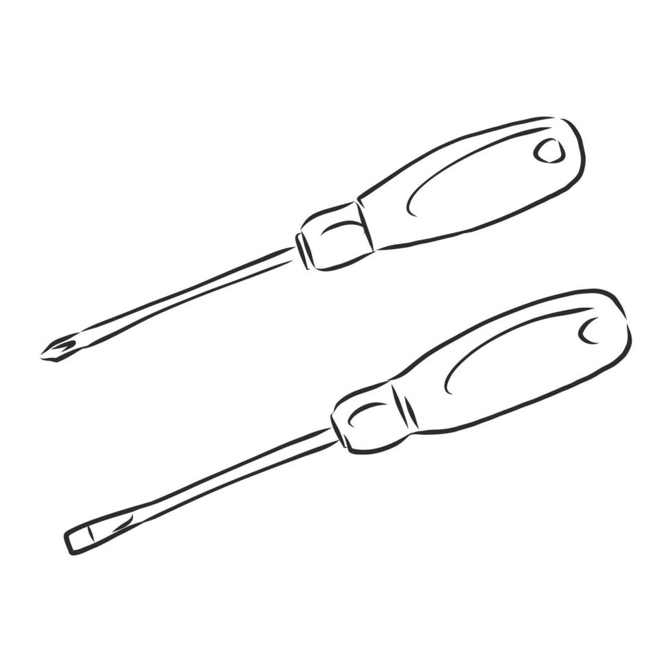 screwdriver vector sketch