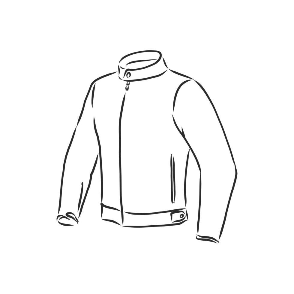 bosquejo del vector de la chaqueta de cuero