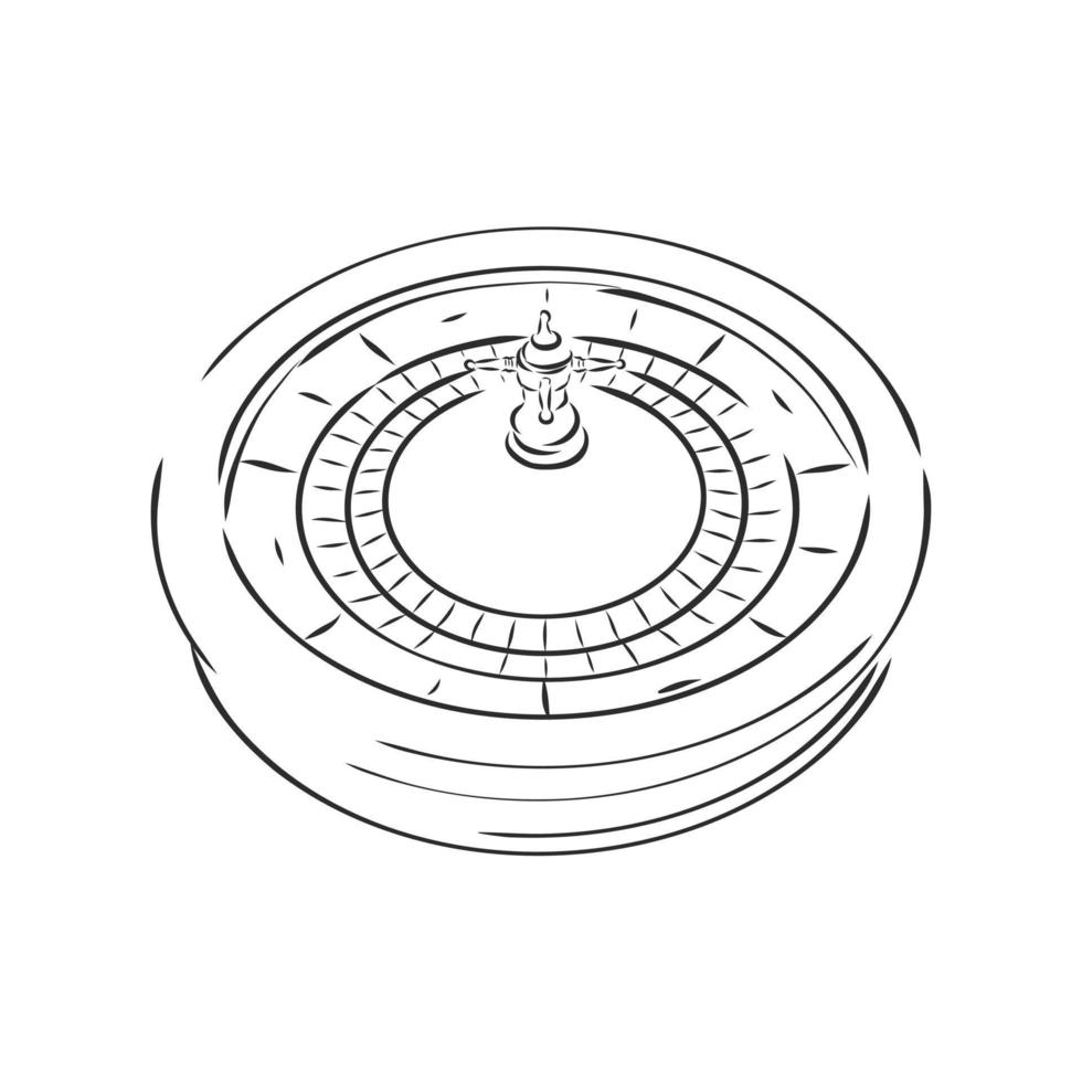 roulette casino vector sketch