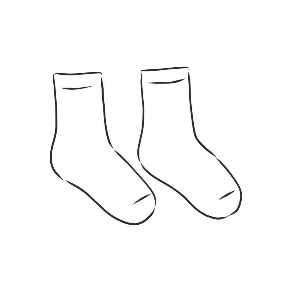 dibujo vectorial de calcetines vector