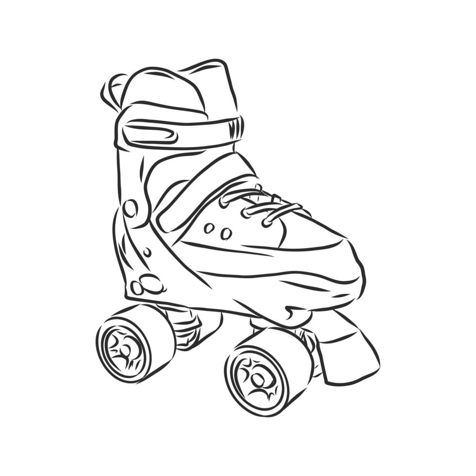 roller skates vector sketch