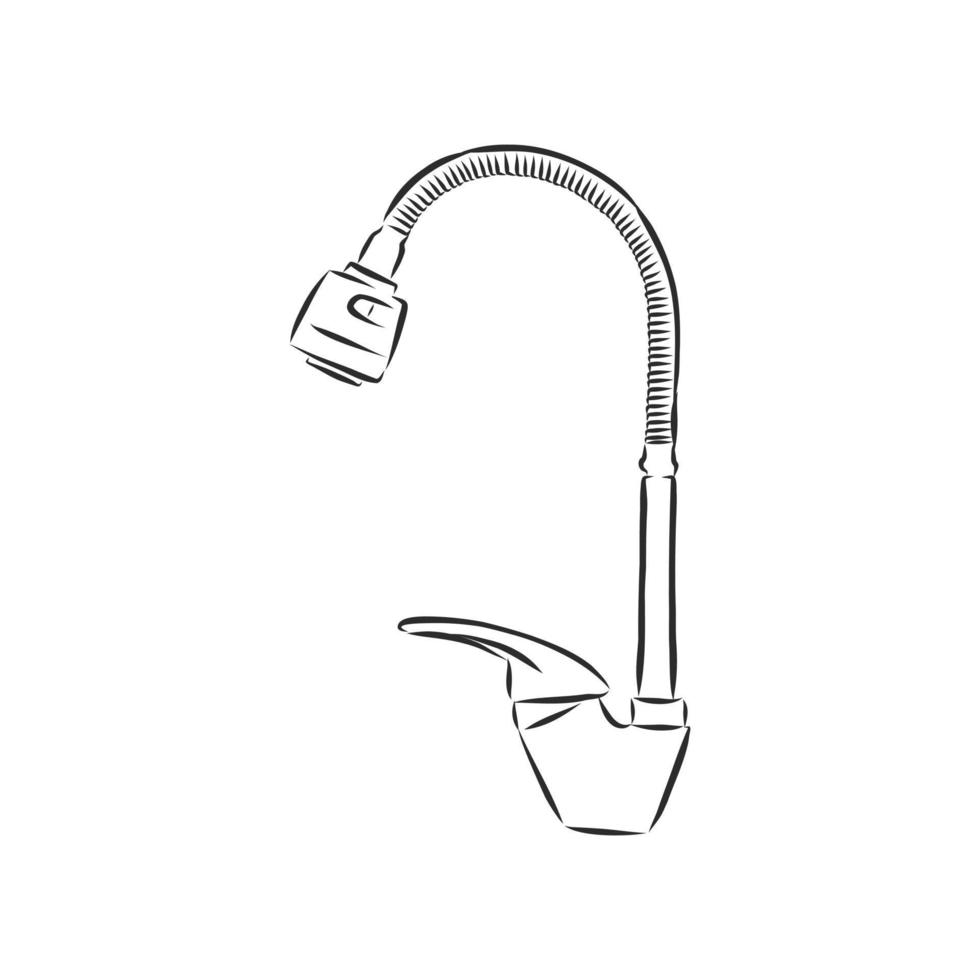 water faucet vector sketch