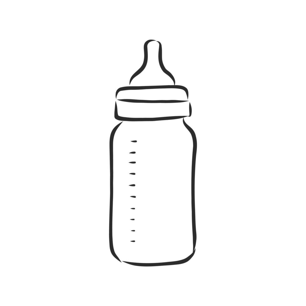baby bottle vector sketch