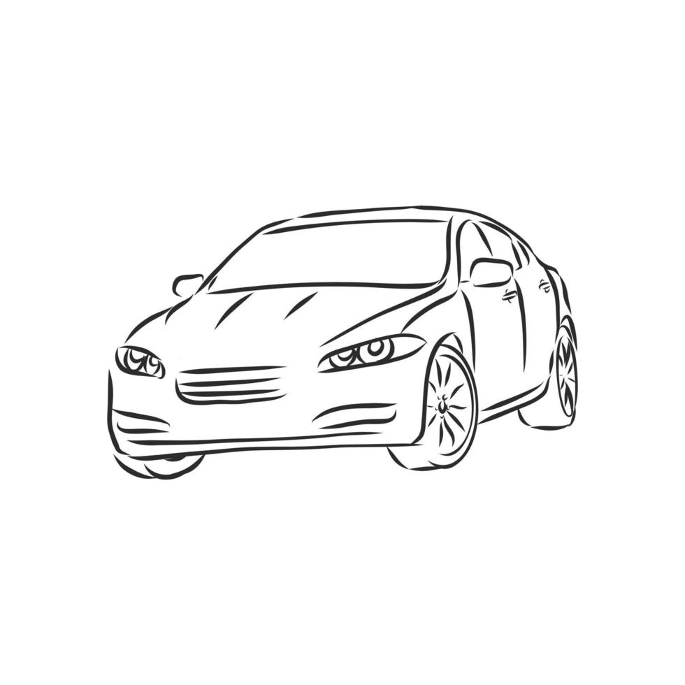 car modern vector sketch