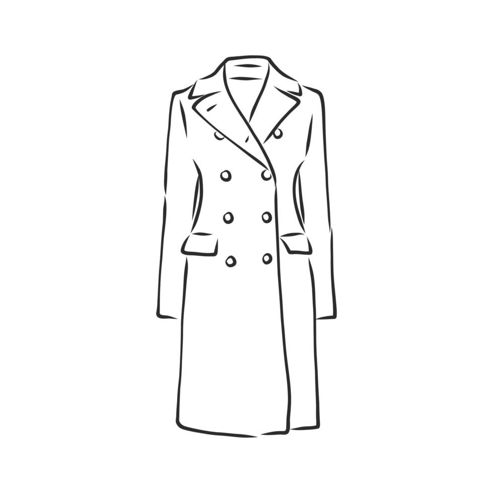 winter coat jacket vector sketch 8917768 Vector Art at Vecteezy