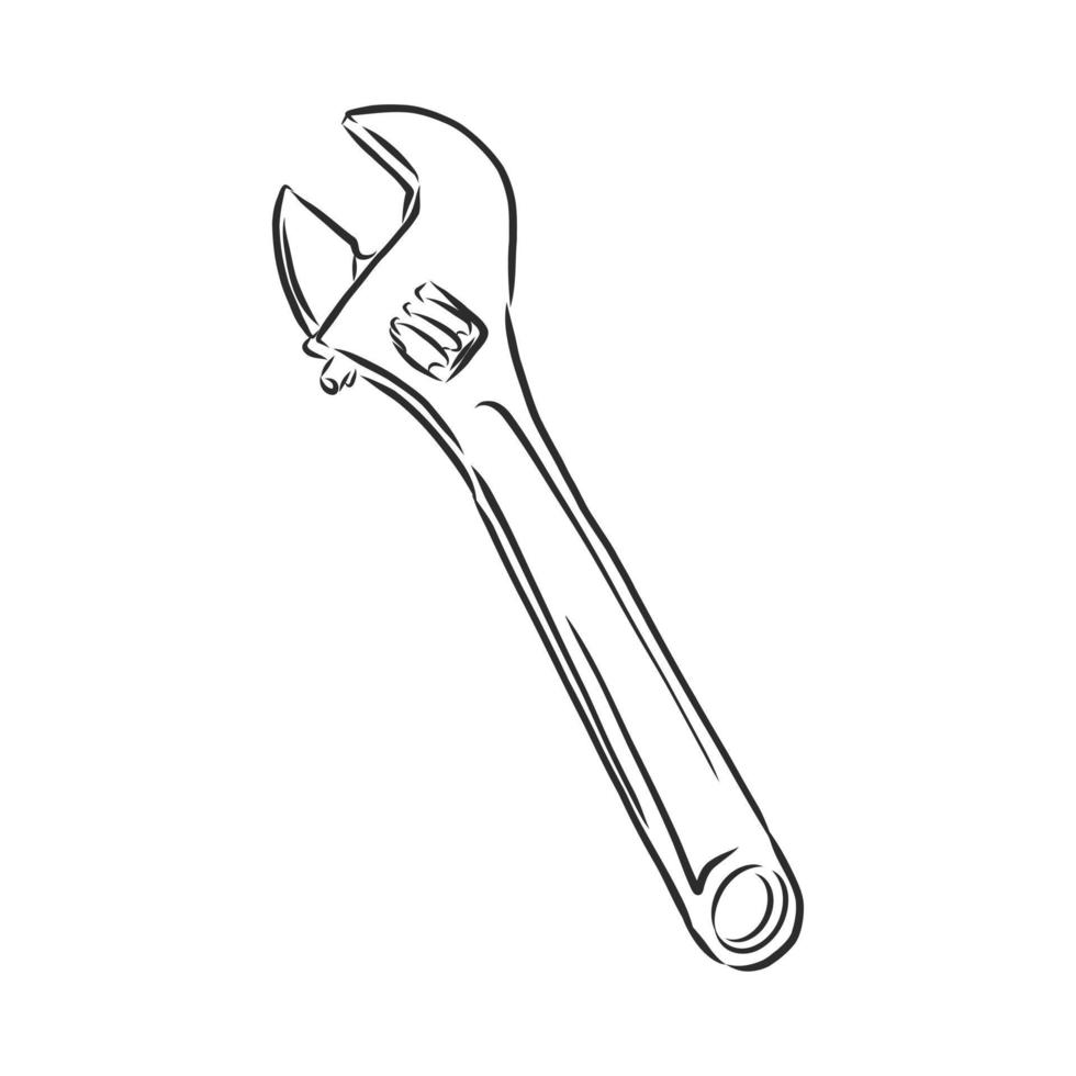 wrench vector sketch