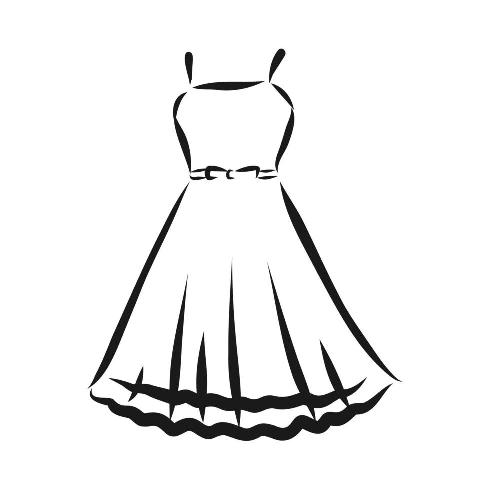 vestido de dibujo vectorial vector