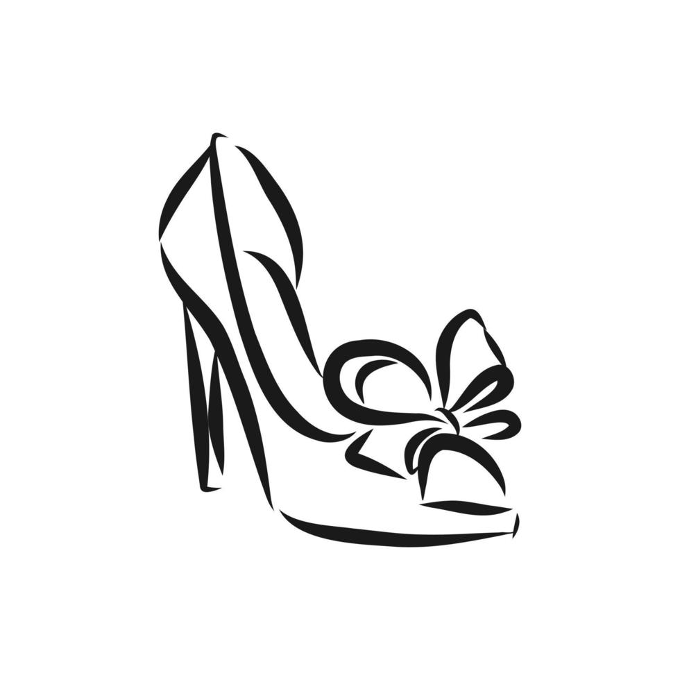 women's shoe vector sketch