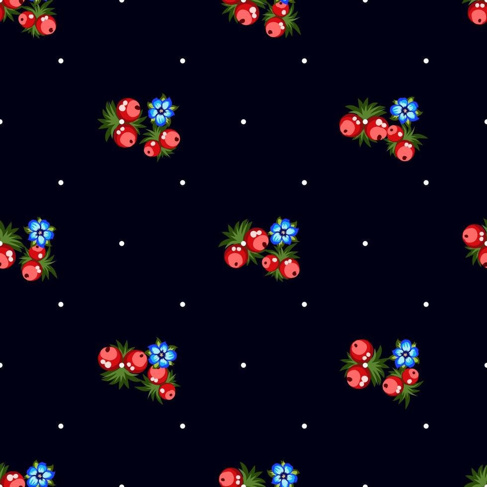 pattern with berries vector