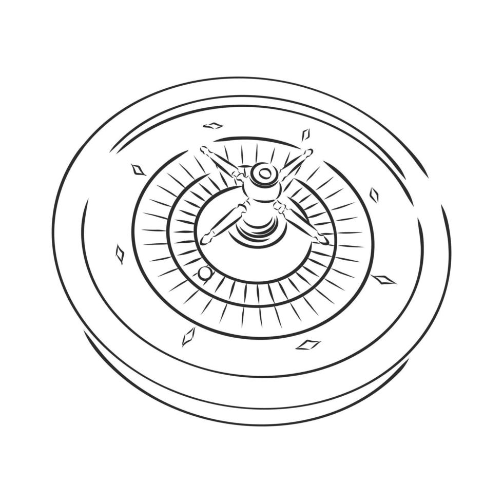 roulette casino vector sketch