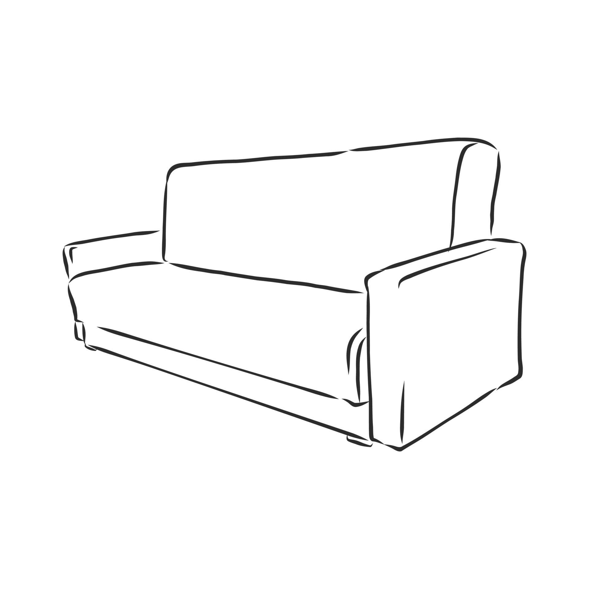 Sofa Isolated On White Background Vector Illustration In A Sketch Style  Royalty Free SVG Cliparts Vectors And Stock Illustration Image 90744703