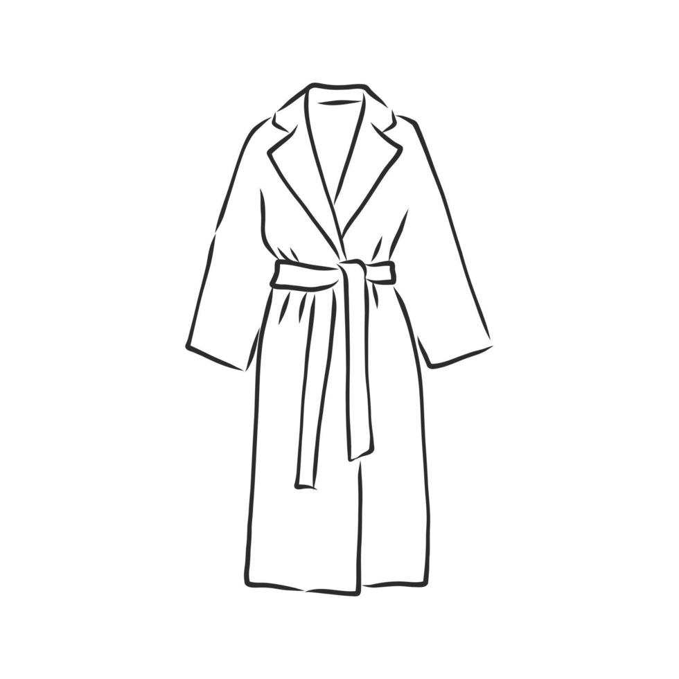 winter coat jacket vector sketch