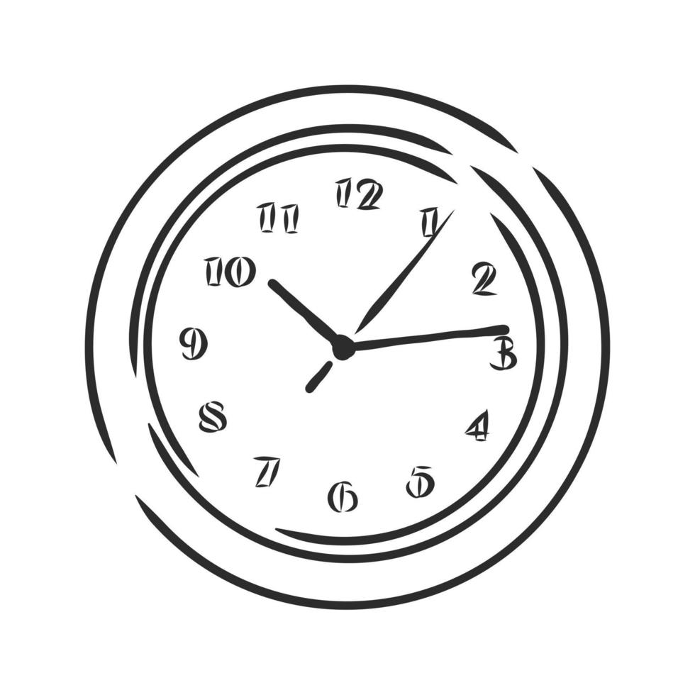 bosquejo del vector del reloj de pared