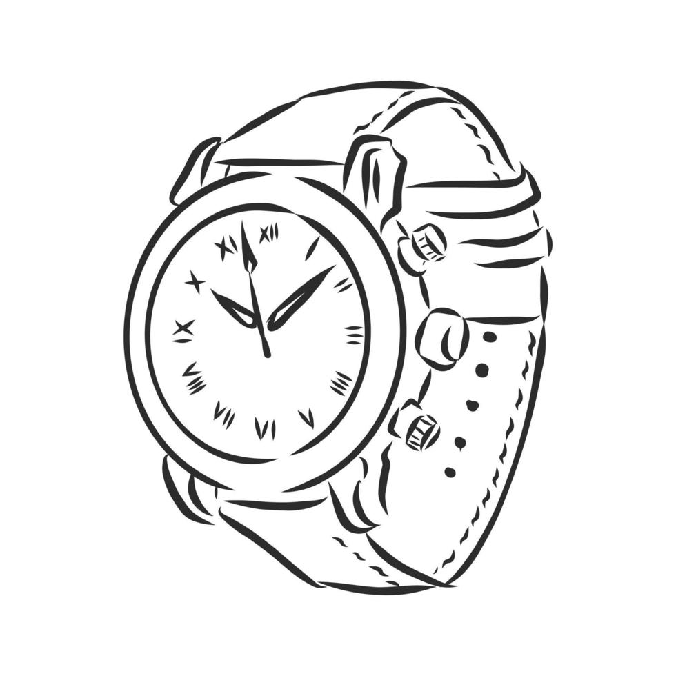 dibujo vectorial de reloj de pulsera vector