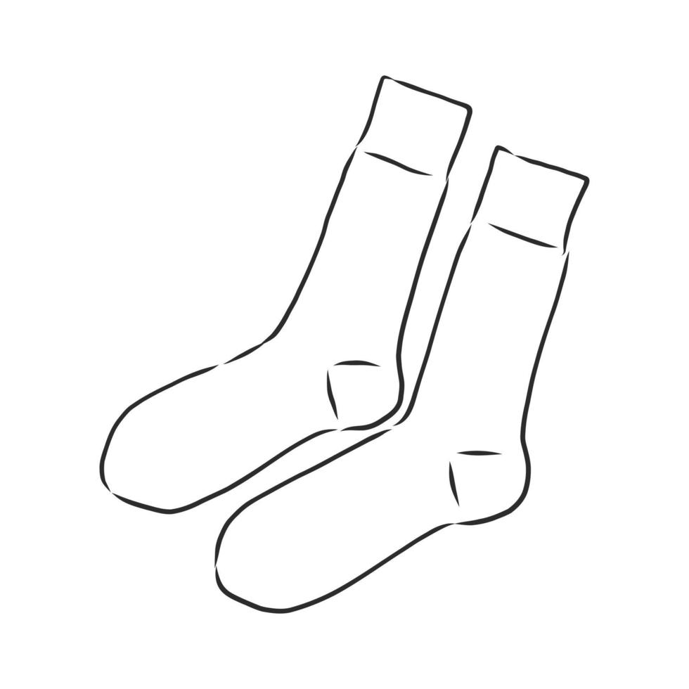 dibujo vectorial de calcetines vector