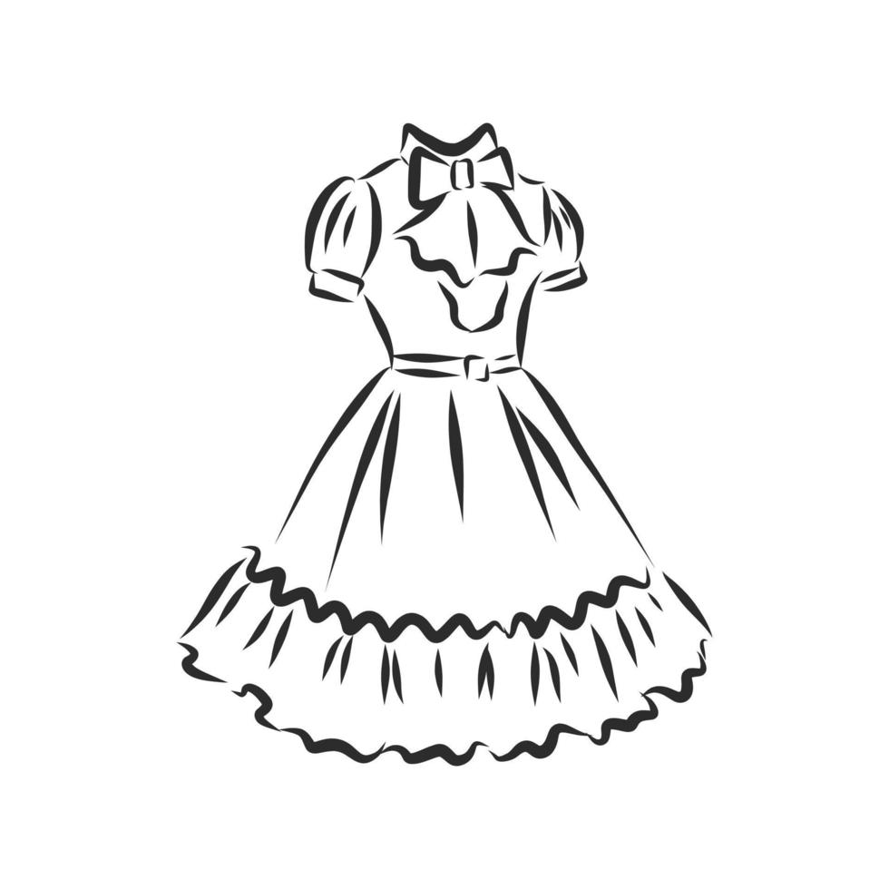 vestido de dibujo vectorial vector