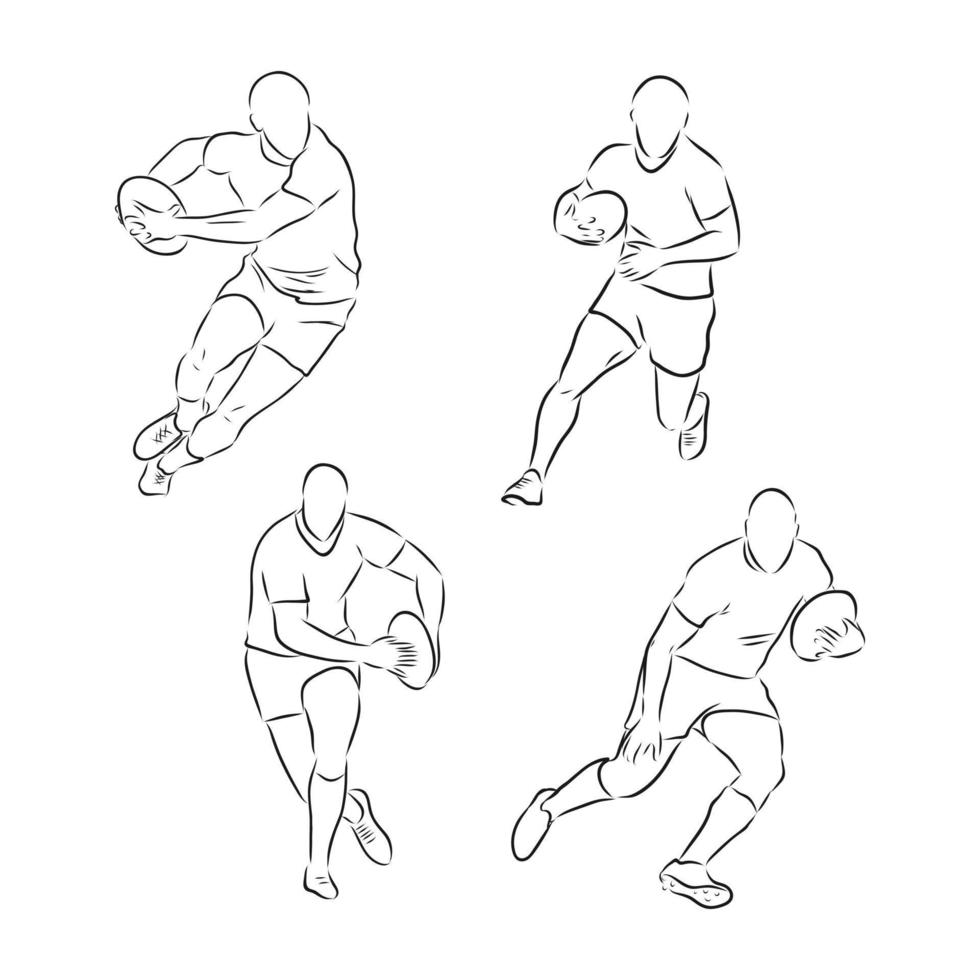 rugby american football vector sketch