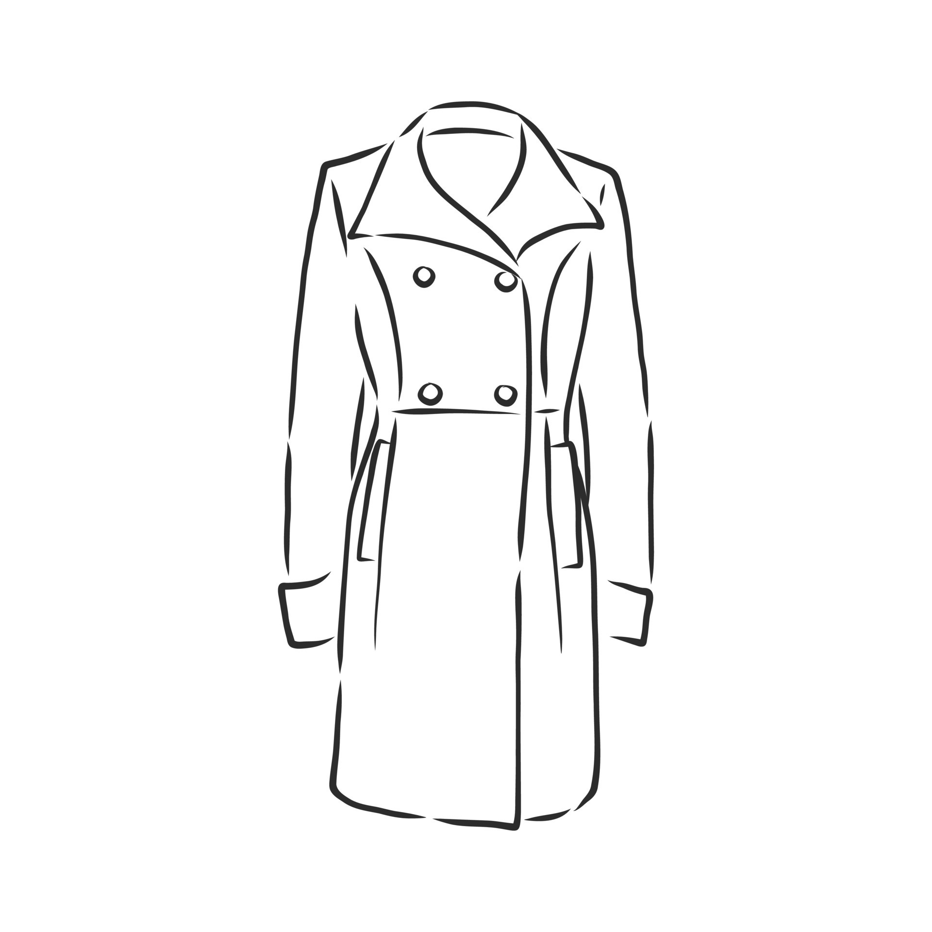 winter coat jacket vector sketch 8918067 Vector Art at Vecteezy
