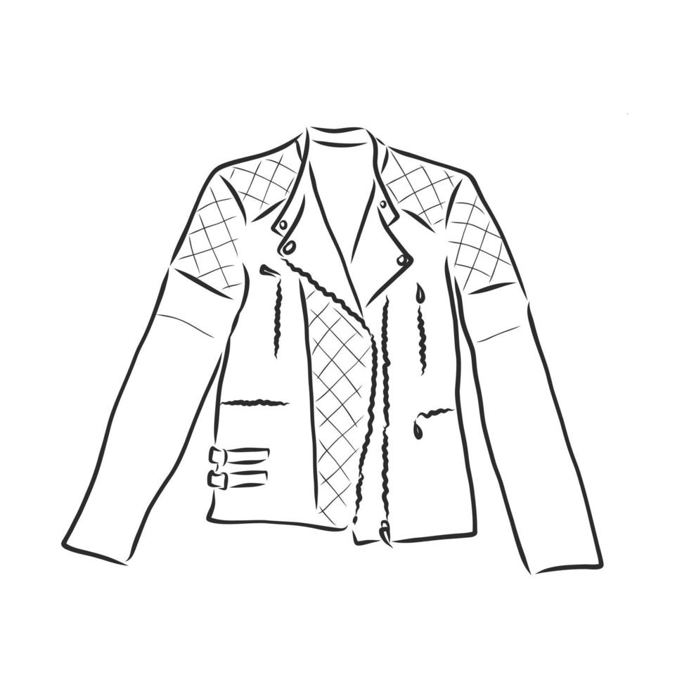 winter coat jacket vector sketch